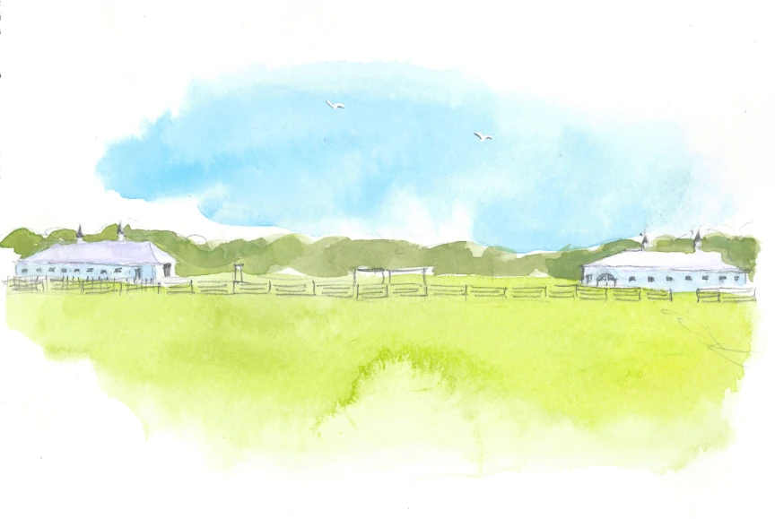 ranch watercolor